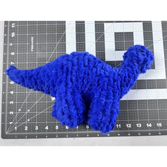 Manhattan Toy Little Jurassics Herb Blue Dinosaur 15” long Soft Ribbed 2015 - Picture 3 of 5